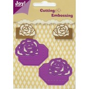 Joy! stencil hoekjes roos L+R